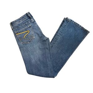 Vintage Y2K Seven7 Blue Jeans with Back‎ Pocket Details Sz 27